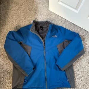 The North Face Men’s Royal Blue and Gray Performance Softshell Jacket